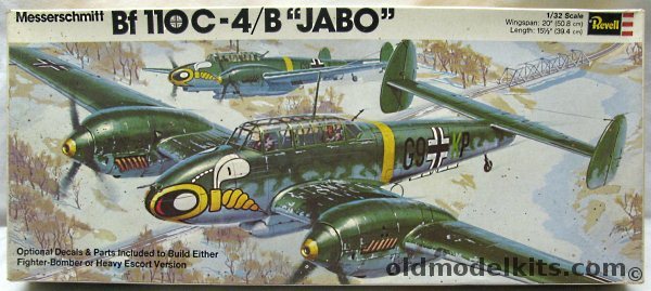 Revell 1/32 Messerschmitt Bf-110C-4/B Jabo - (Fighter Bomber) or Heavy Escort, H249 plastic model kit